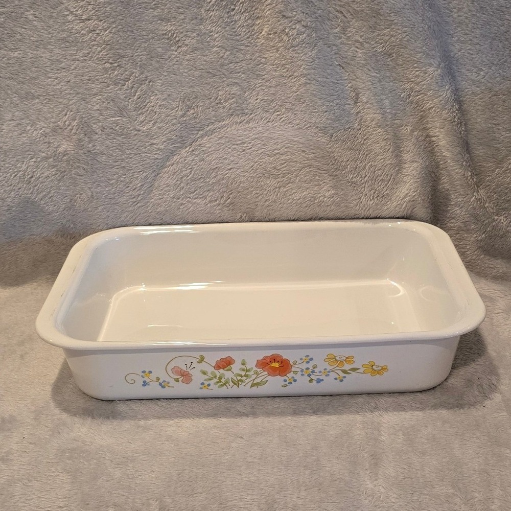 Corning Ware Wildflower‎ MC-2-B Rectangular Baking Dish 10.5x6.75 Floral USA